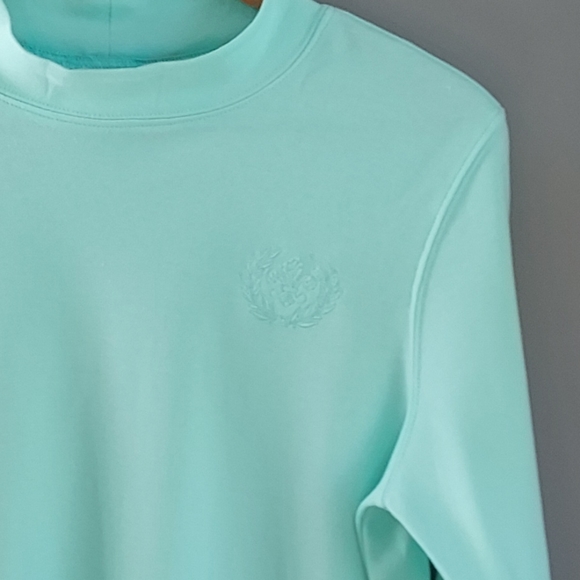 Blair, mint green (sea glass), size M, women's mock neck top - Picture 7 of 7